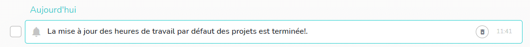 Buzz de confirmation de la mise à jour