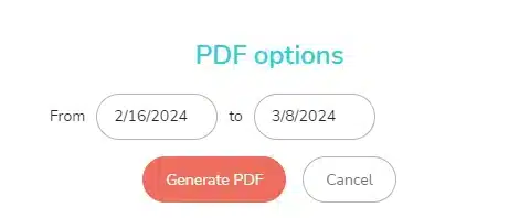 PDF's options