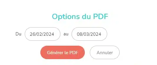 Options du PDF