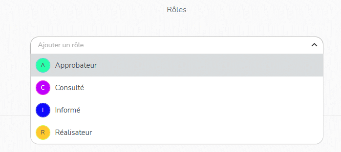 Choix des rôles sur le projet